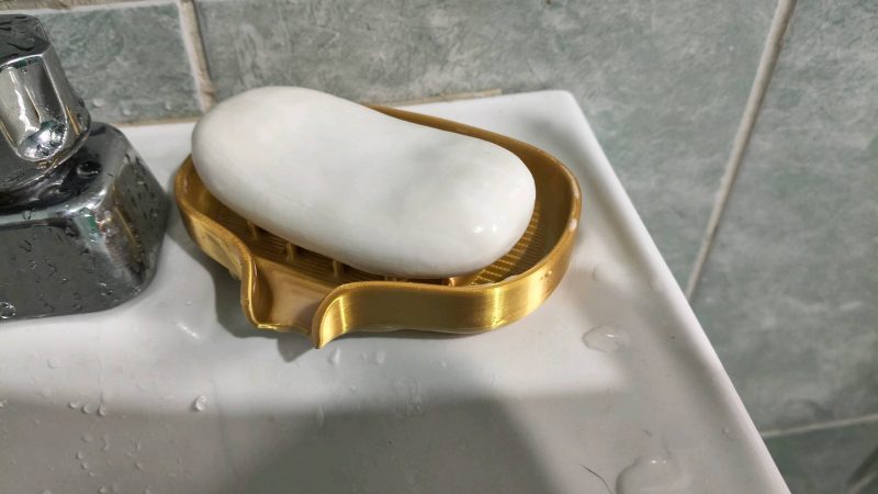 Porte-savon égouttant — imprimé en 3D