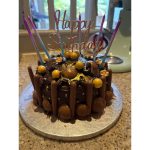 Cake topper « Joyeux anniversaire » — texte au choix
