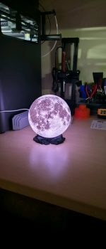 Lampe lune en relief — abat-jour pour ampoule LED