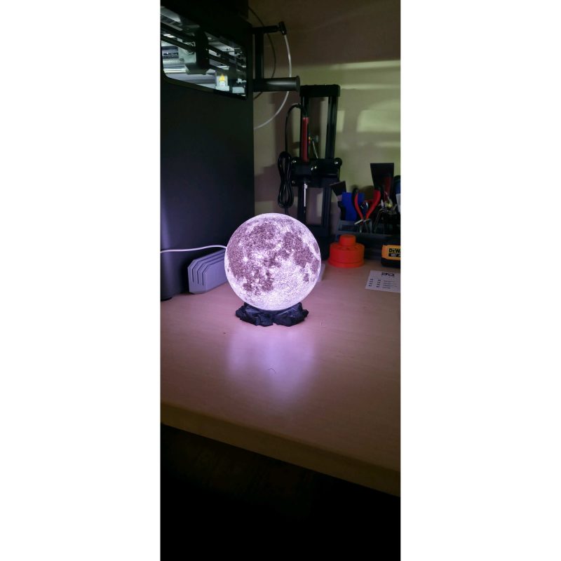 Lampe lune en relief — abat-jour pour ampoule LED