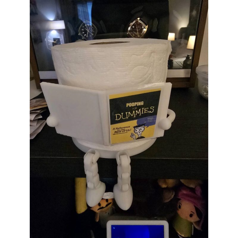 Porte-rouleau « robot » avec bac de rangement — articulé