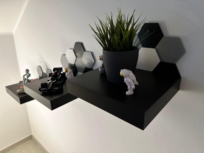 Hexagones muraux — lot de 6