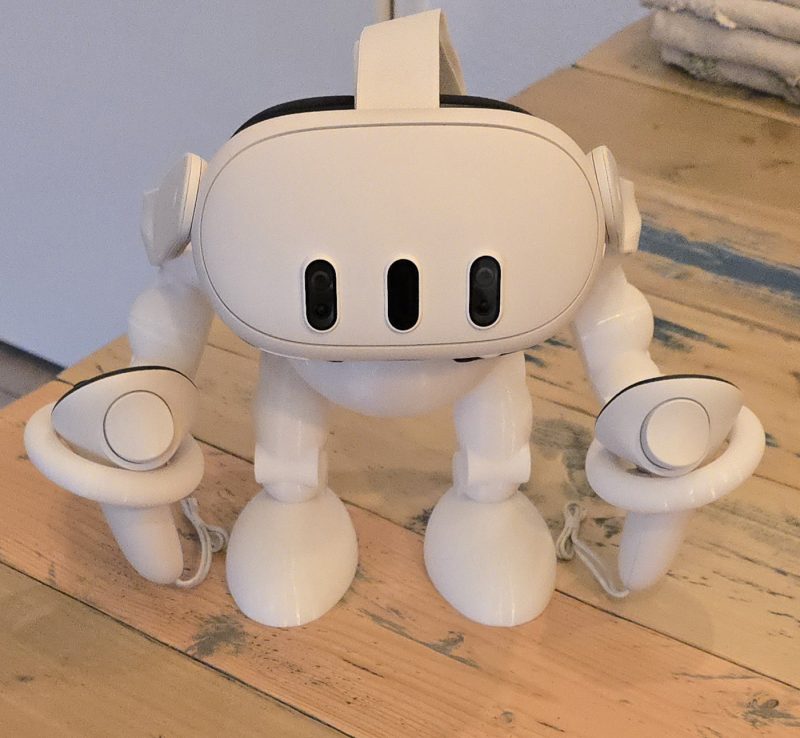 Support casque VR Meta Quest « Robot » – station casque et manettes imprimée en 3D