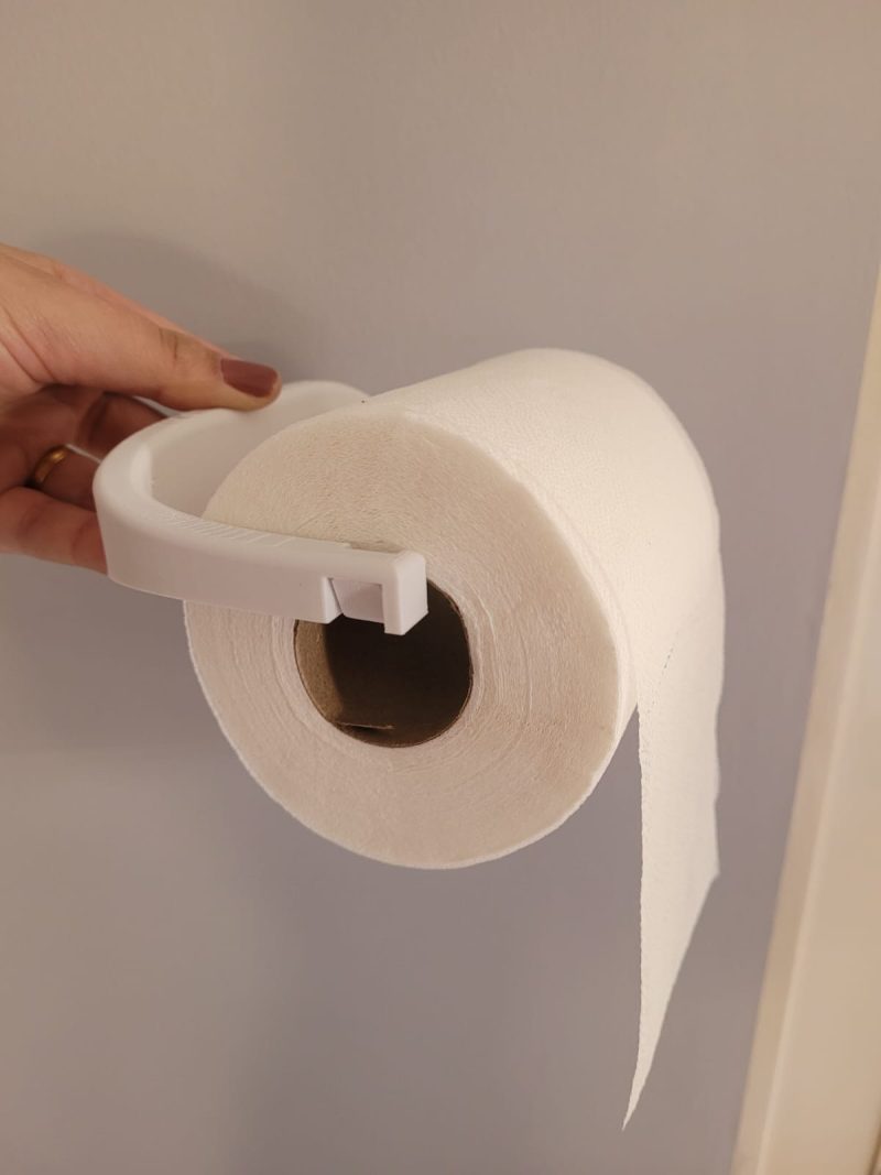 Dérouleur de papier toilette à recharge rapide — sans axe