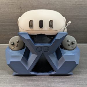 Support Meta Quest 3 facetté – station VR design imprimée en 3D