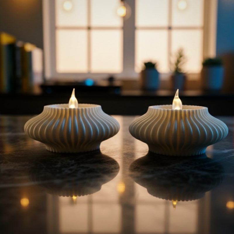 Photophore pour bougie LED — lot de 2