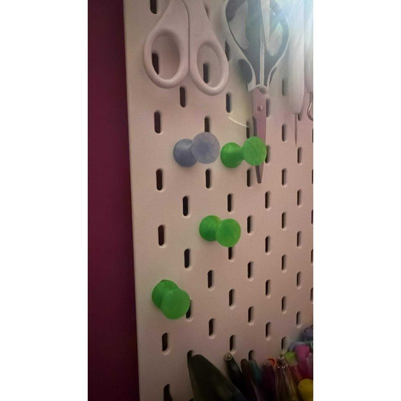 Crochets pour panneau perforé — lot de 6