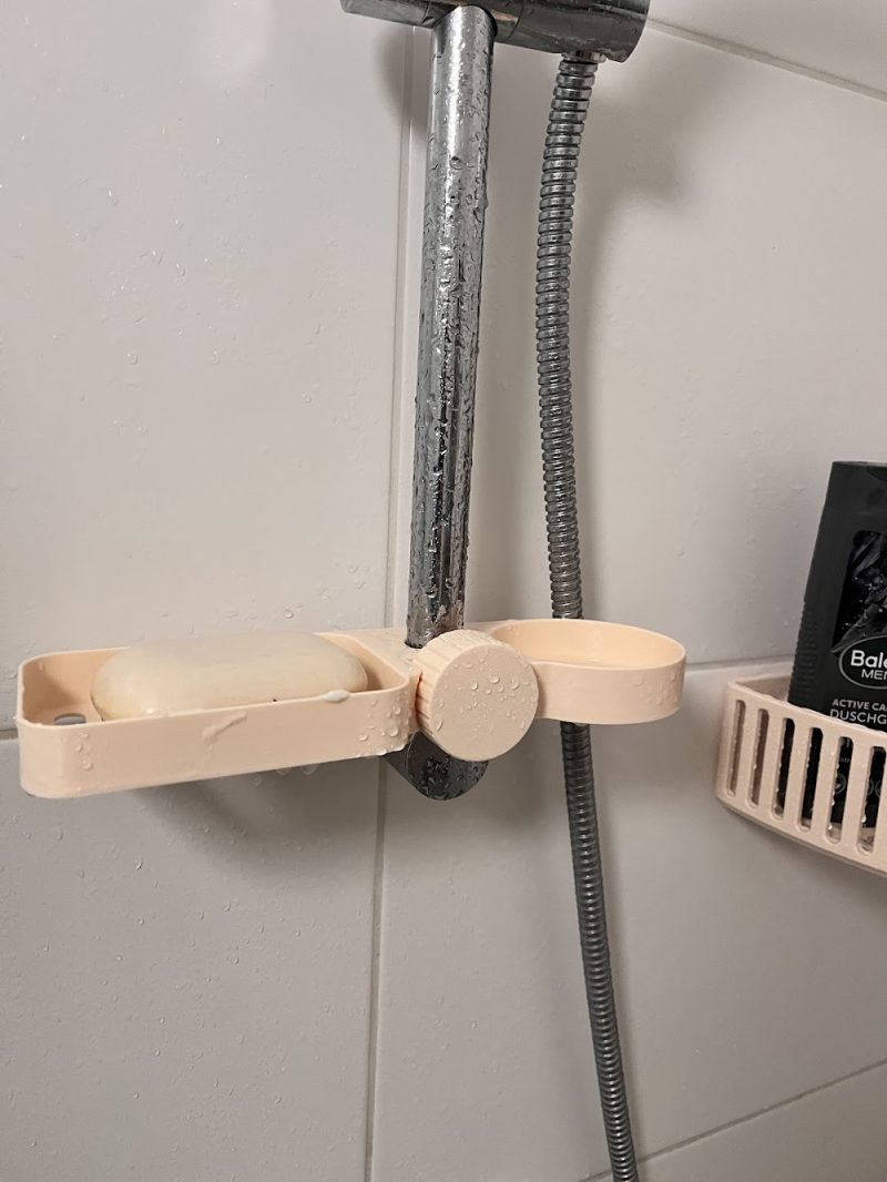 Panier de douche à clipser sur la barre — sans perçage