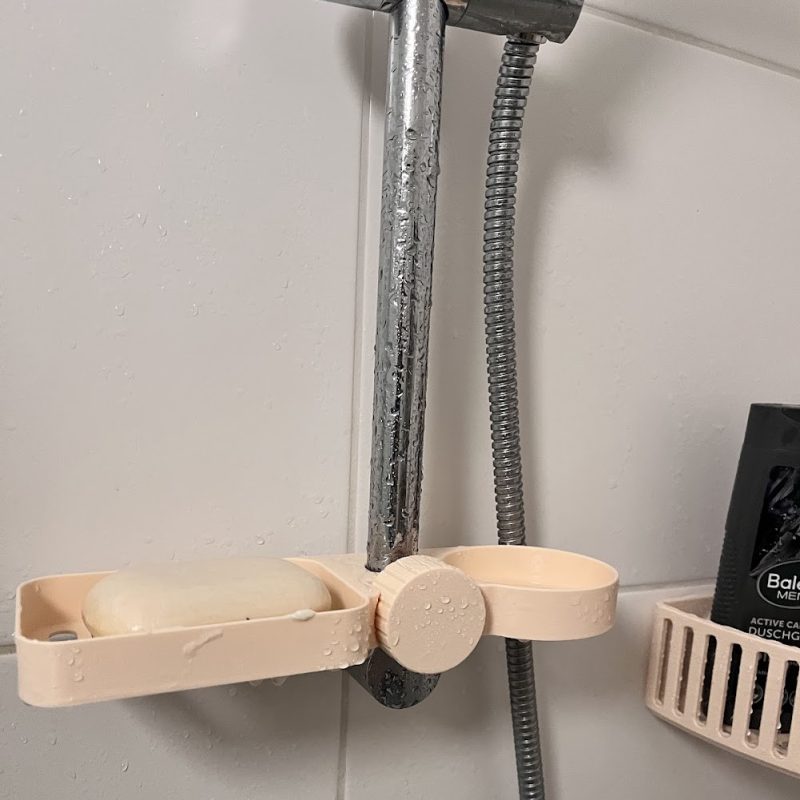 Panier de douche à clipser sur la barre — sans perçage