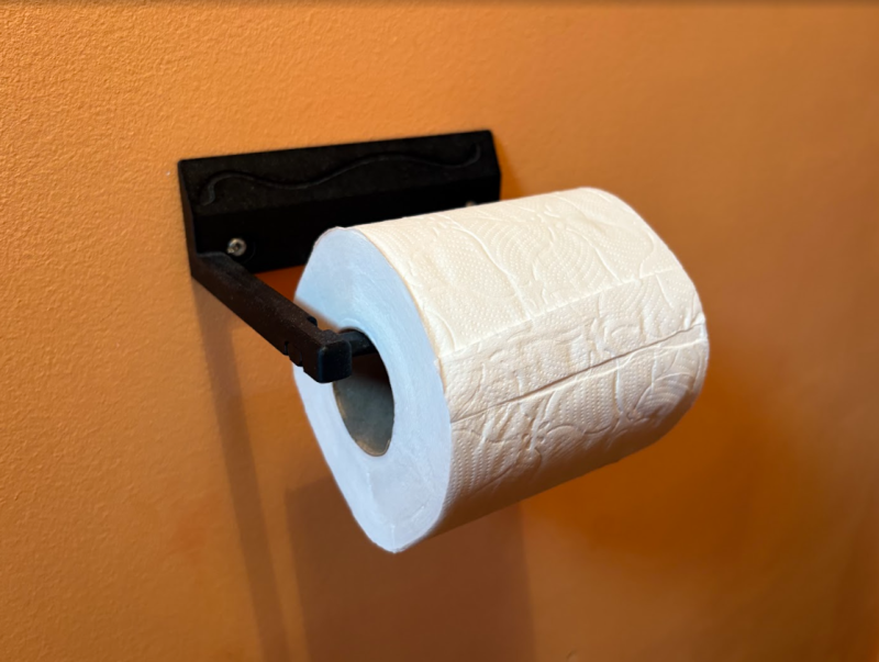 Dérouleur de papier toilette compact — modèle discret