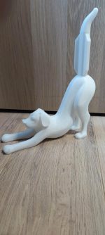 Porte-rouleaux « chien qui s'étire » — sur pied