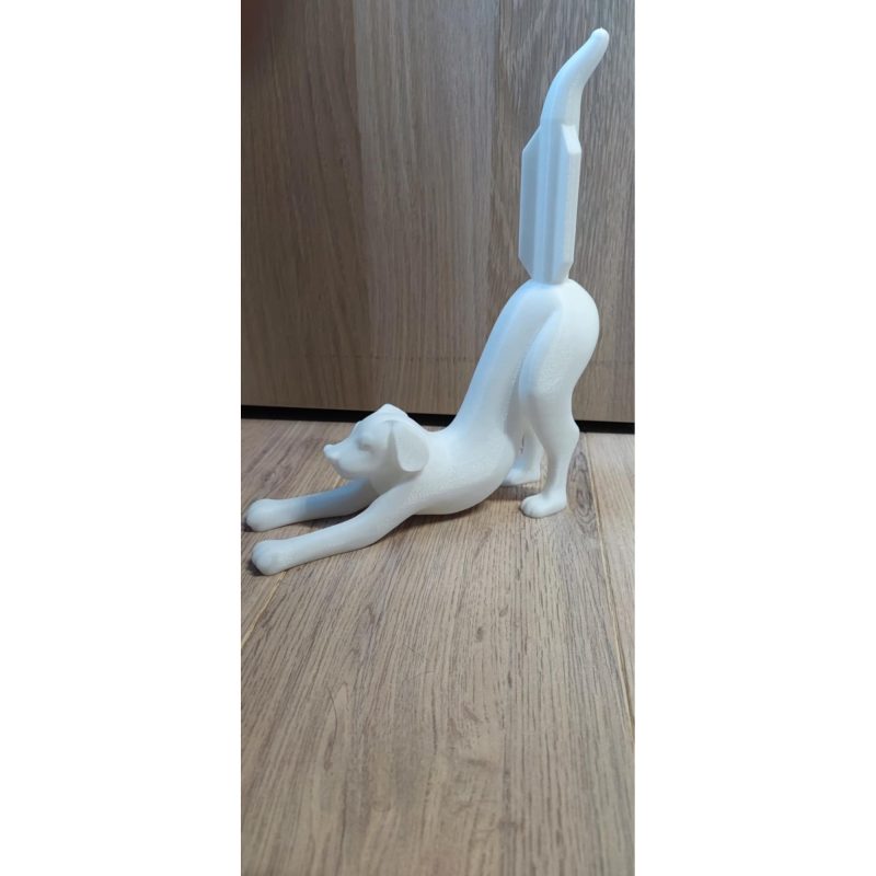 Porte-rouleaux « chien qui s'étire » — sur pied