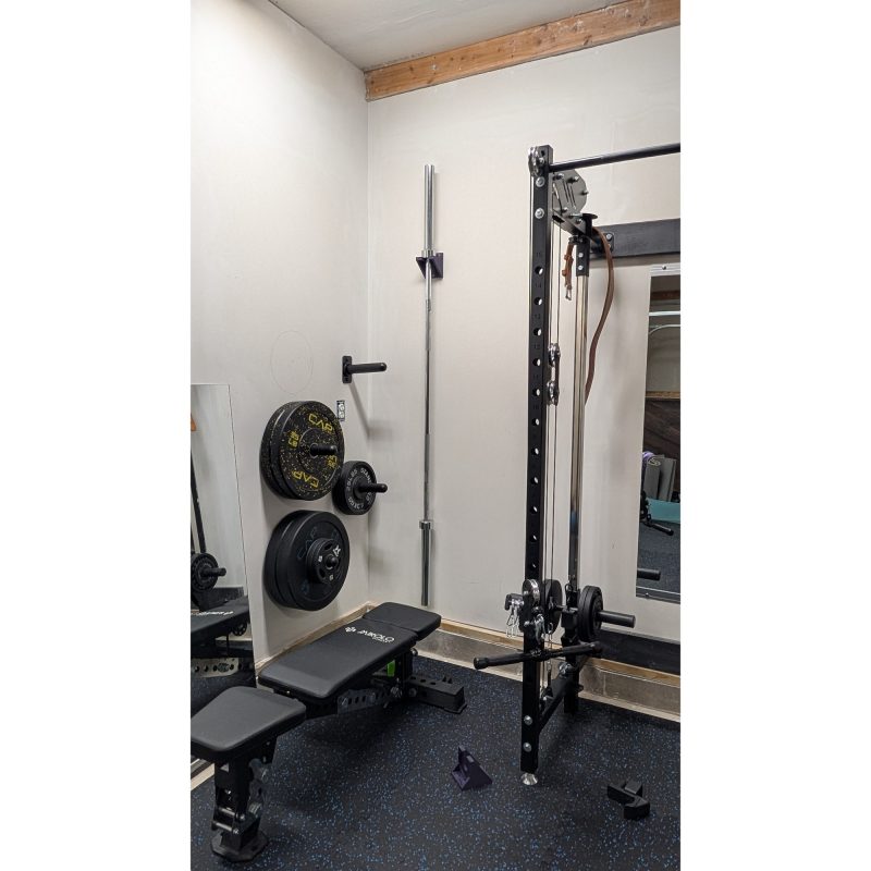 Support mural pour barre de musculation — lot de 2