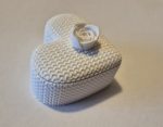Boîte cœur effet tricot — avec sa fleur