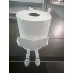 Porte-rouleau « robot » avec bac de rangement — articulé