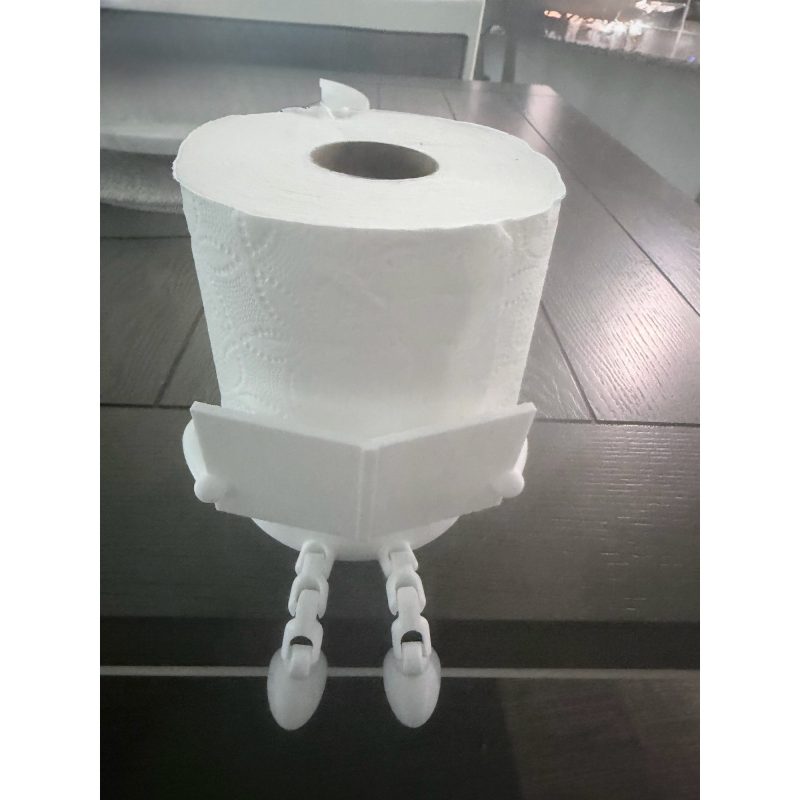 Porte-rouleau « robot » avec bac de rangement — articulé