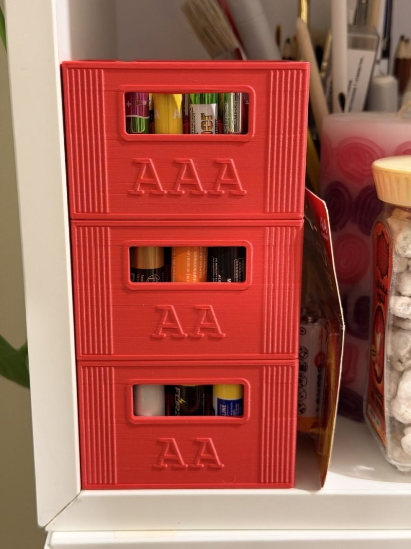 Casier à piles AA et AAA — empilable