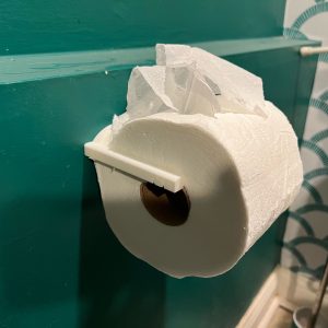 Dérouleur de papier toilette compact — modèle discret