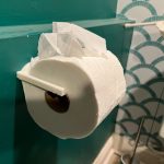 Dérouleur de papier toilette compact — modèle discret