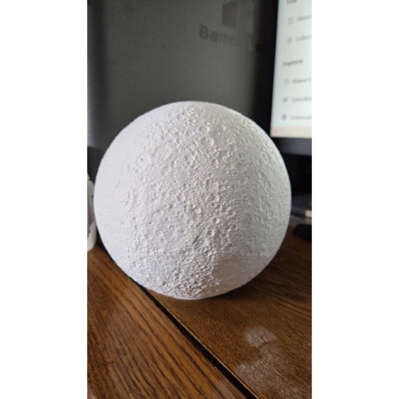 Lampe lune en relief — abat-jour pour ampoule LED