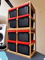 Mini bacs de rangement à poignées — lot de 4