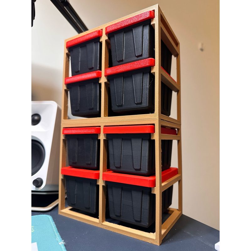 Mini bacs de rangement à poignées — lot de 4