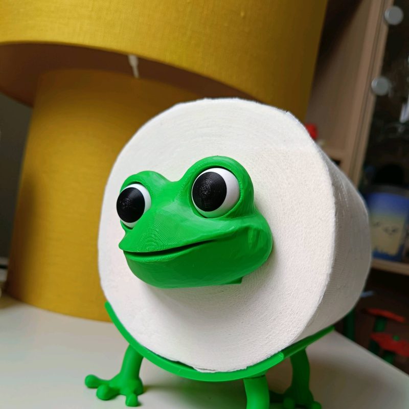 Dérouleur de papier toilette « grenouille » — s'adapte à tout