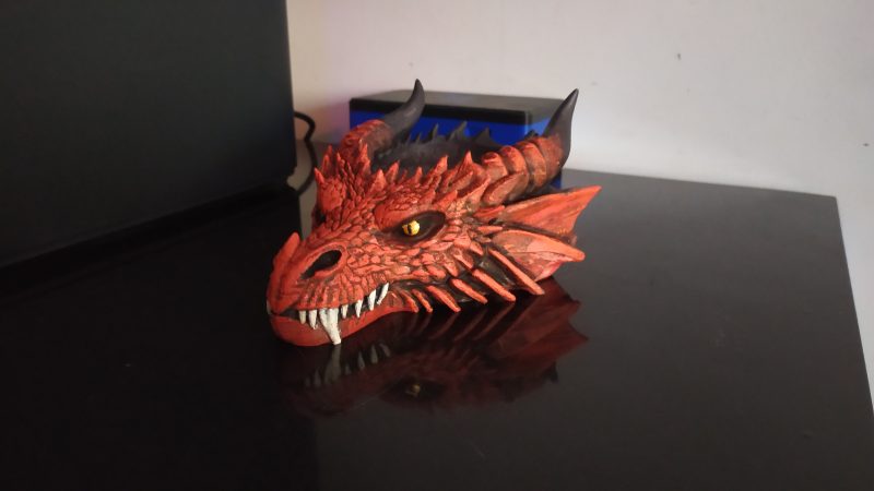 Vide-poche tête de dragon — entrée ou bureau