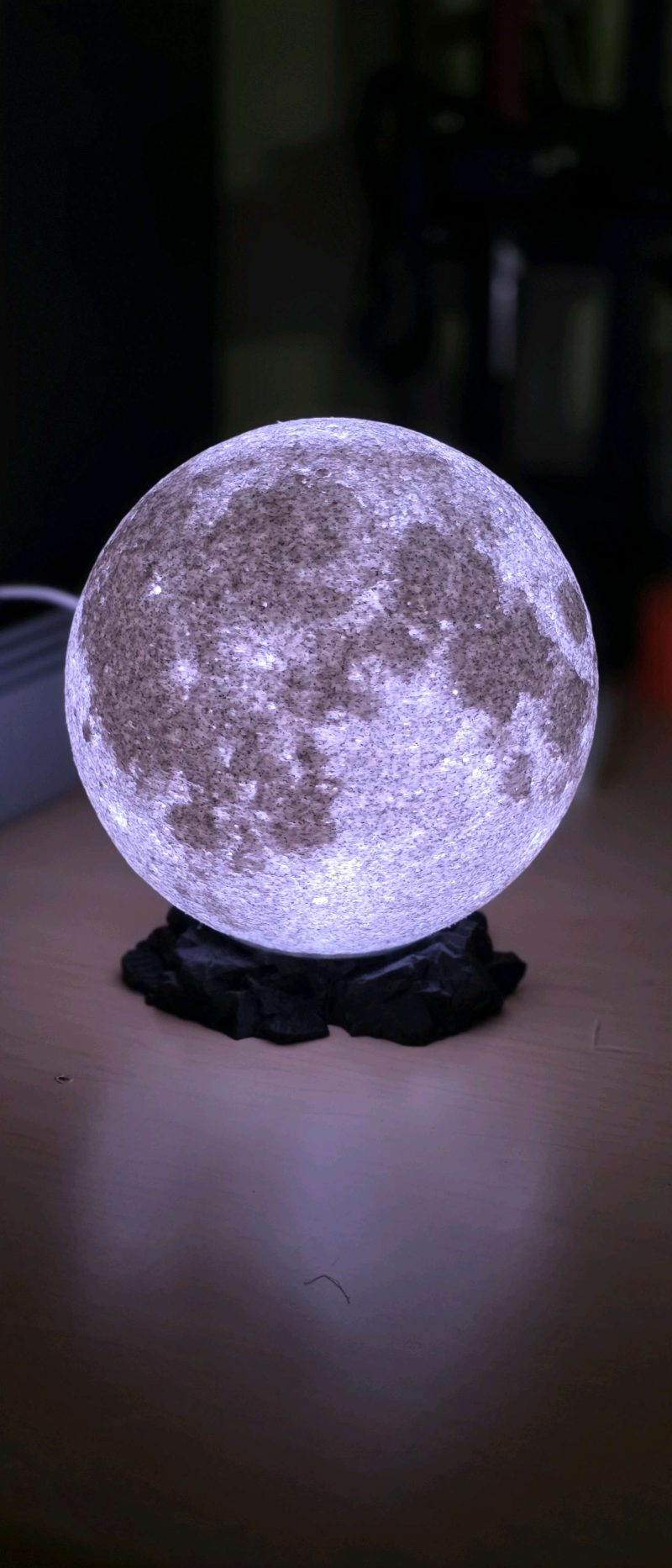 Lampe lune en relief — abat-jour pour ampoule LED