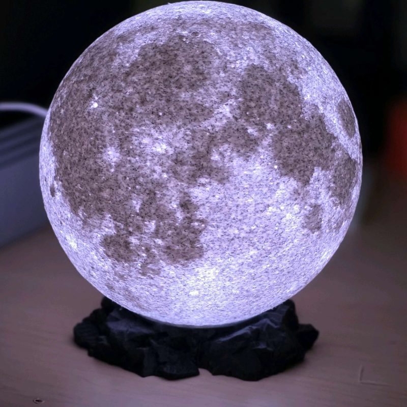 Lampe lune en relief — abat-jour pour ampoule LED