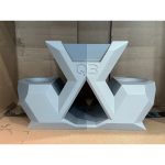 Support Meta Quest 3 facetté – station VR design imprimée en 3D