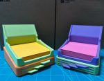 Porte-notes adhésives avec pochoirs