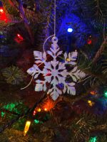 Flocons de neige à suspendre — lot de 8