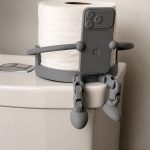 Porte-rouleau « robot » avec support téléphone — articulé