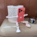 Porte-rouleau « robot » avec support téléphone — articulé