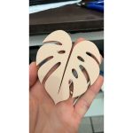 Dessous-de-verre feuille de monstera — set avec support