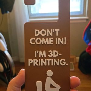 Plaque de porte pour toilettes — version qui fait sourire