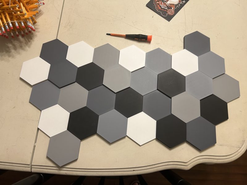 Hexagones muraux — lot de 6