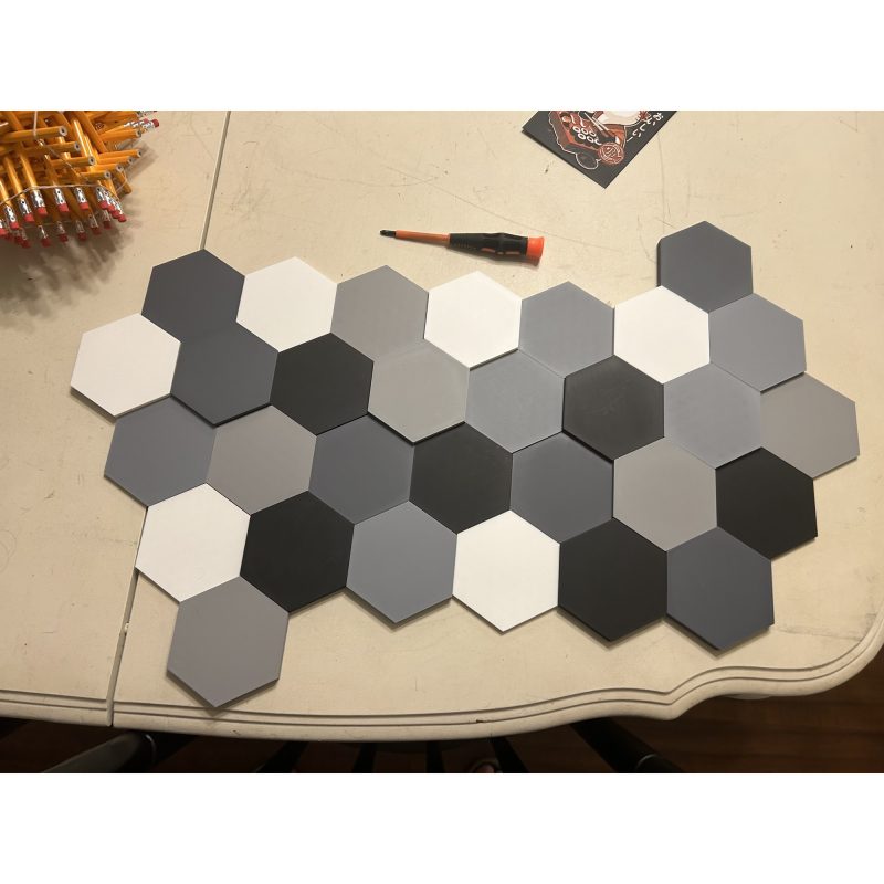 Hexagones muraux — lot de 6