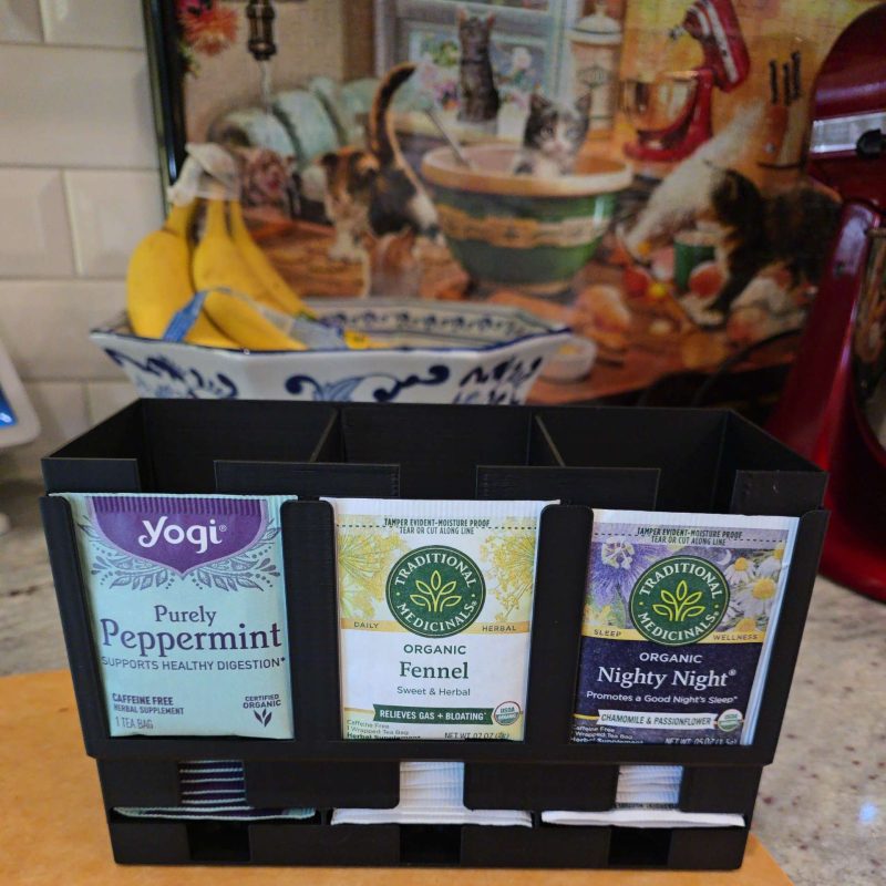 Distributeur de sachets de thé — modèle moderne