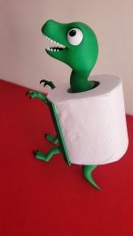 Porte-rouleau « dinosaure » — sur pied