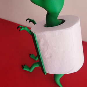 Porte-rouleau « dinosaure » — sur pied