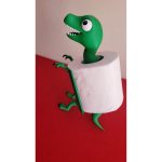 Porte-rouleau « dinosaure » — sur pied