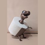 Porte-rouleau « dinosaure » — sur pied