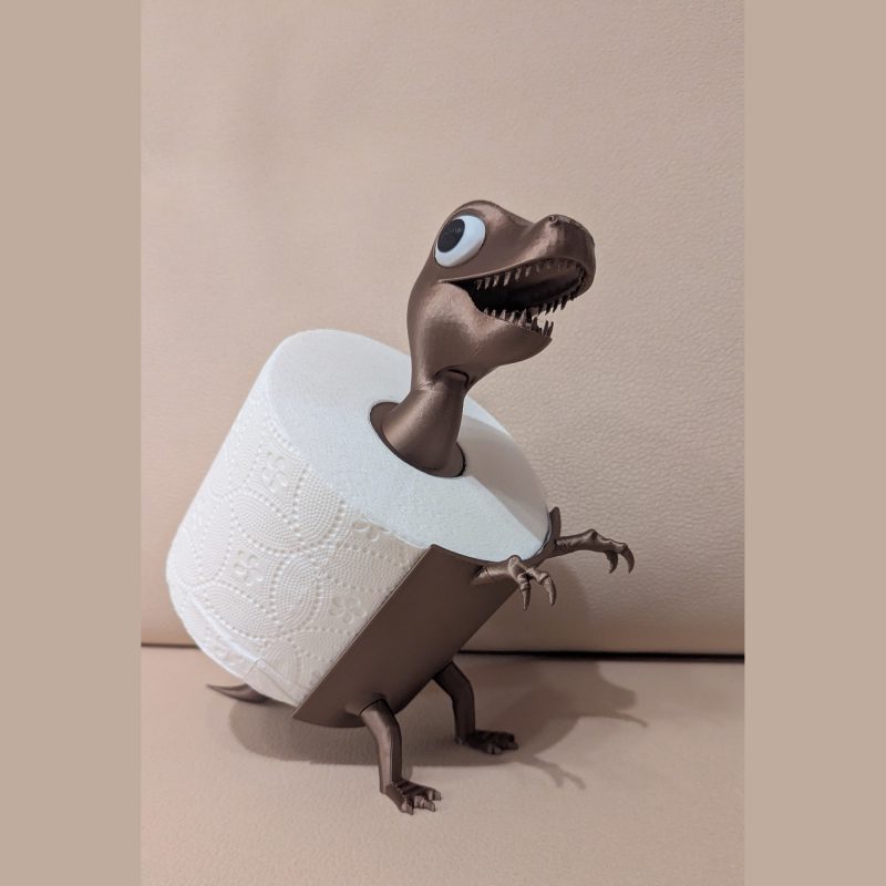 Porte-rouleau « dinosaure » — sur pied