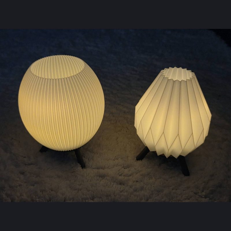 Petites lampes de table à chauffe-plat — lot de 2