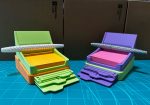 Porte-notes adhésives avec pochoirs
