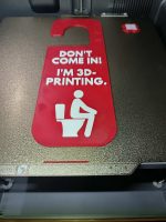 Plaque de porte pour toilettes — version qui fait sourire