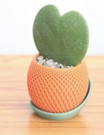 Cache-pot à facettes avec soucoupe — imprimé en 3D