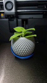 Cache-pot à facettes avec soucoupe — imprimé en 3D